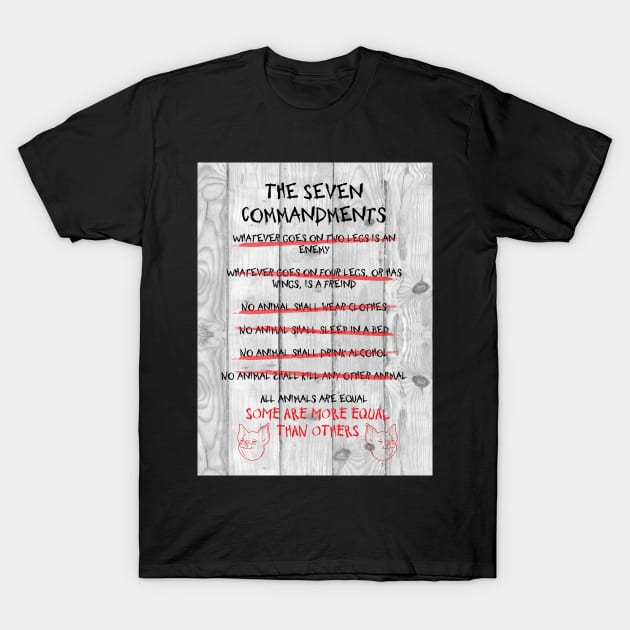 The Seven Commandments - Animal Farm T-Shirt by Gumless